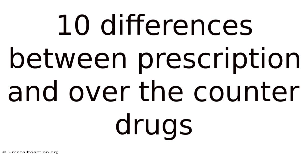 10 Differences Between Prescription And Over The Counter Drugs
