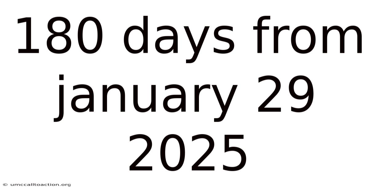 180 Days From January 29 2025