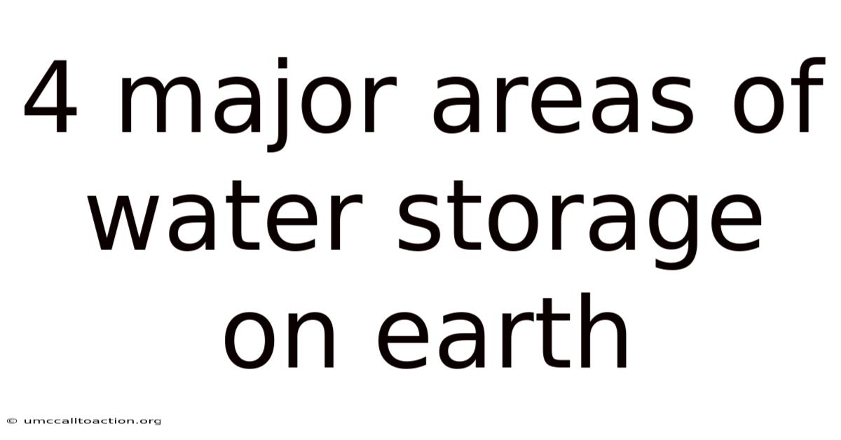 4 Major Areas Of Water Storage On Earth
