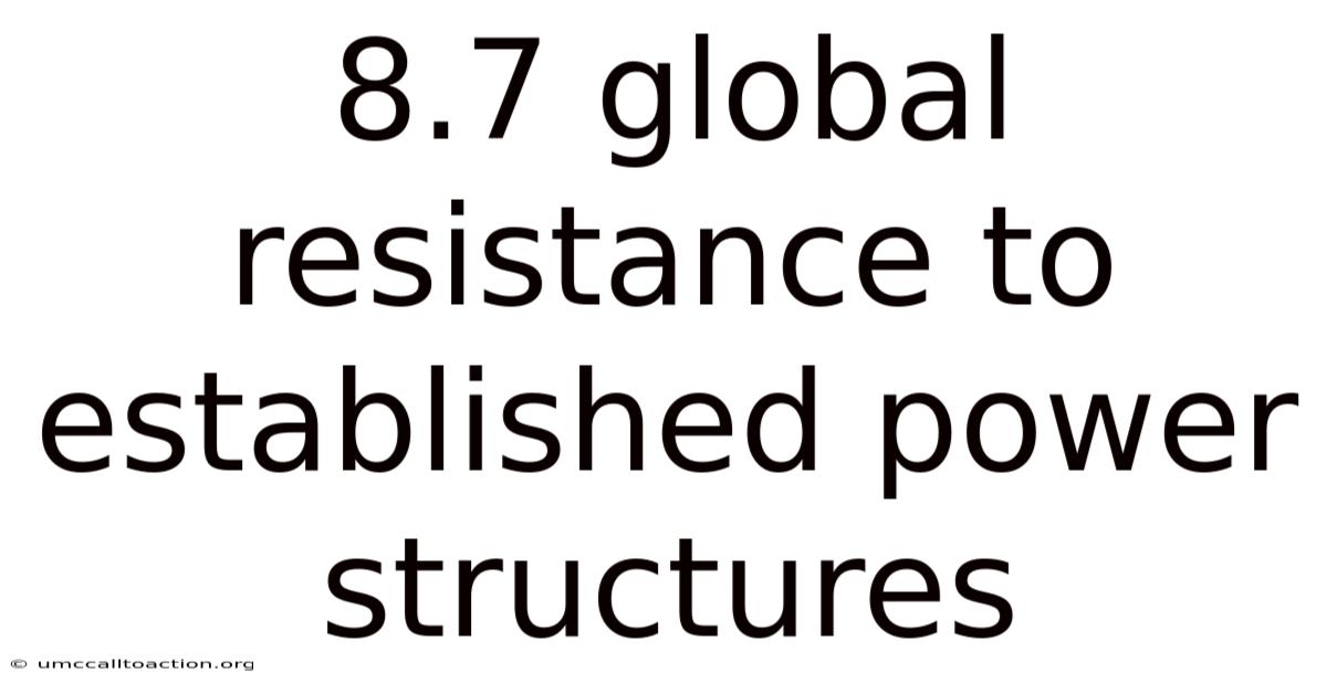 8.7 Global Resistance To Established Power Structures