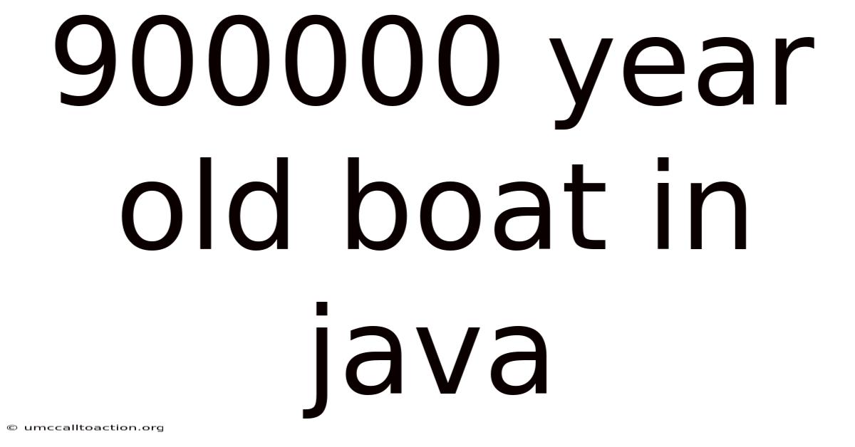 900000 Year Old Boat In Java