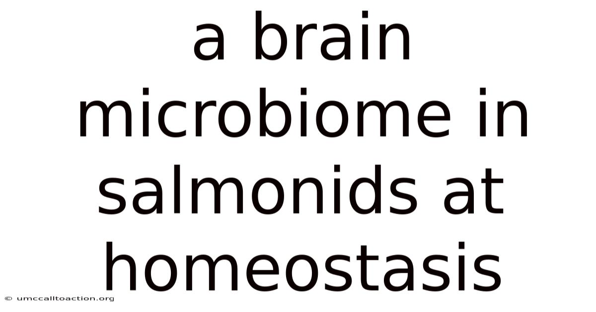 A Brain Microbiome In Salmonids At Homeostasis