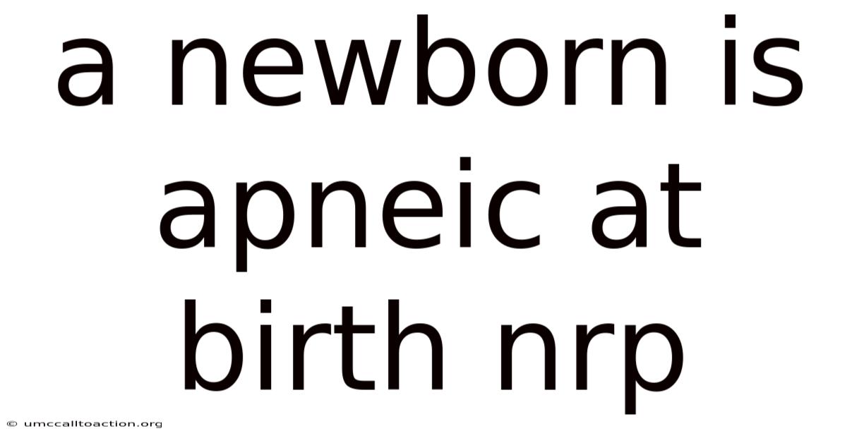 A Newborn Is Apneic At Birth Nrp