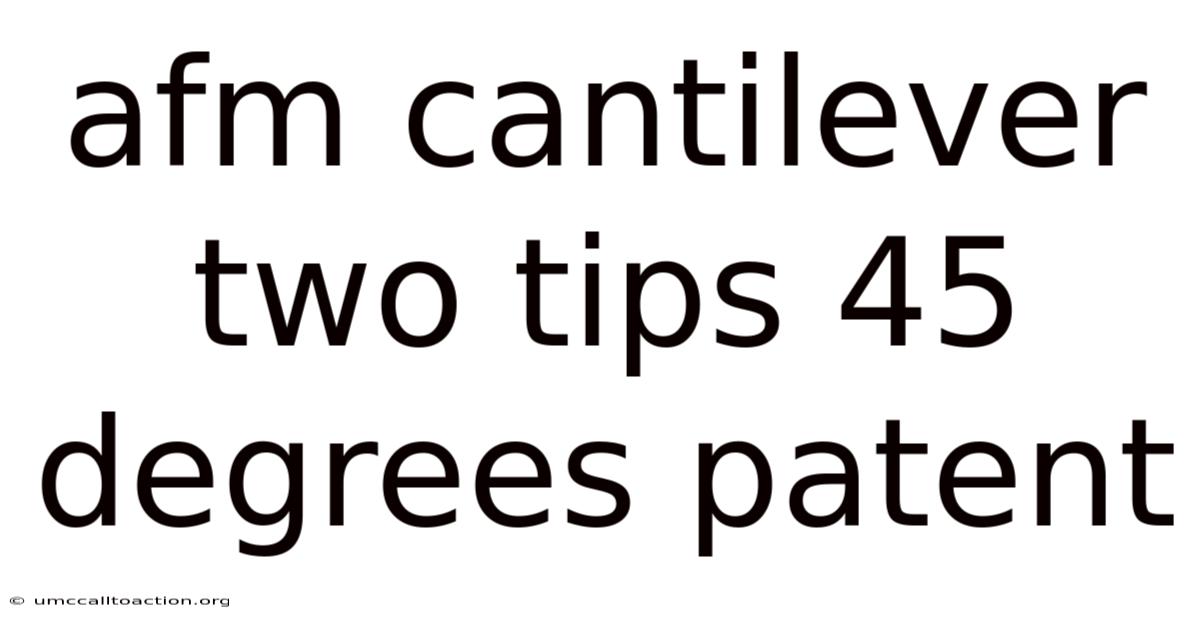 Afm Cantilever Two Tips 45 Degrees Patent