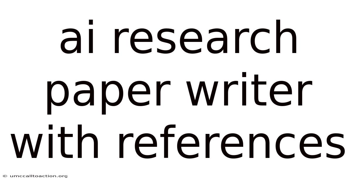 Ai Research Paper Writer With References