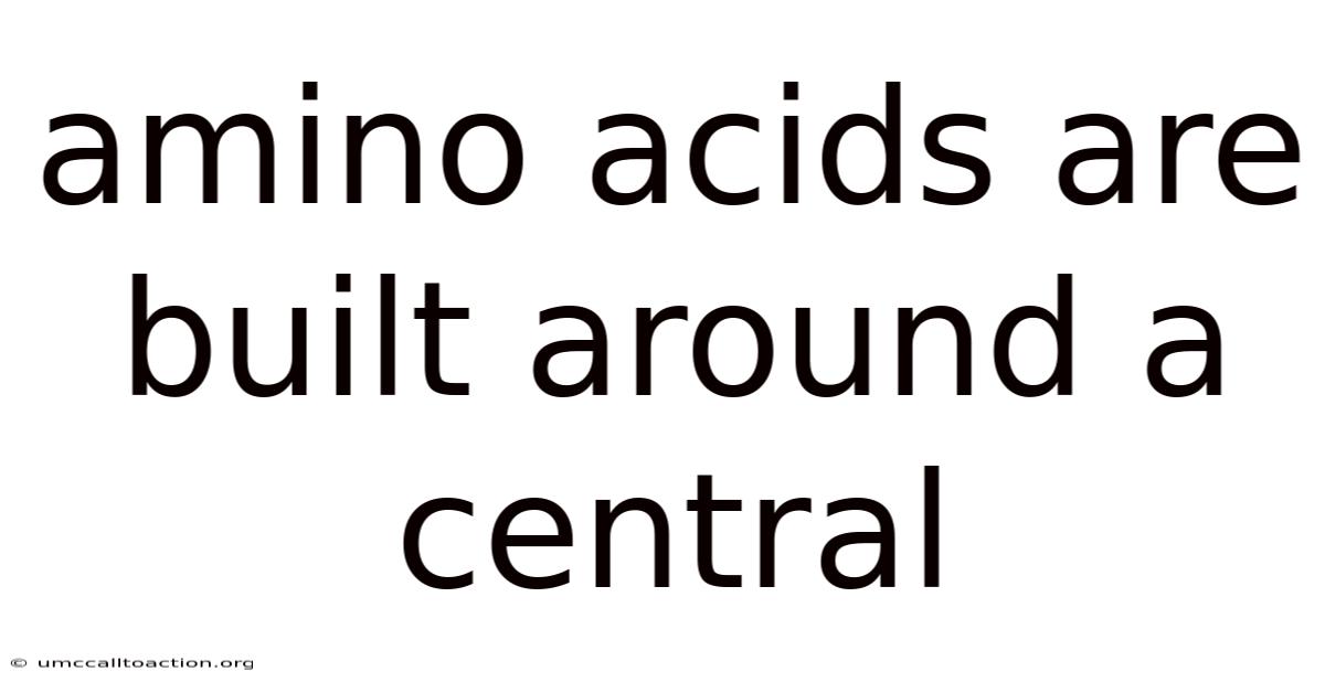 Amino Acids Are Built Around A Central