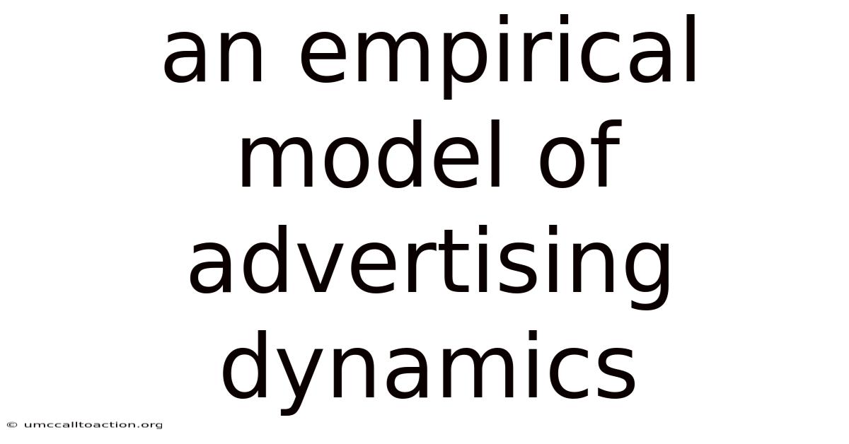 An Empirical Model Of Advertising Dynamics