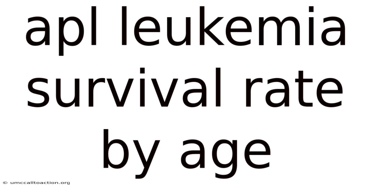 Apl Leukemia Survival Rate By Age