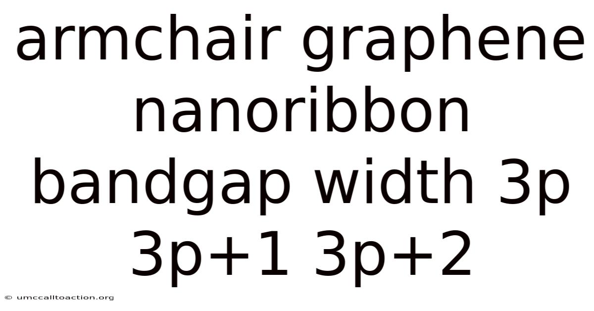 Armchair Graphene Nanoribbon Bandgap Width 3p 3p+1 3p+2