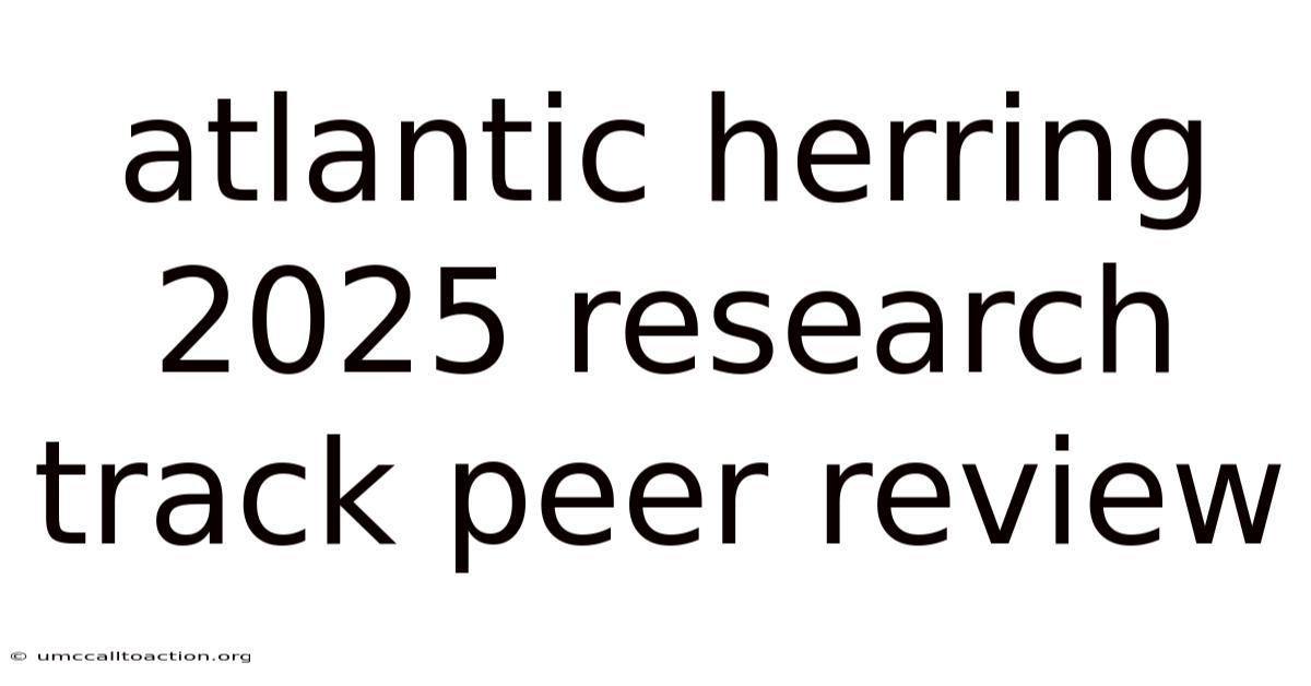 Atlantic Herring 2025 Research Track Peer Review