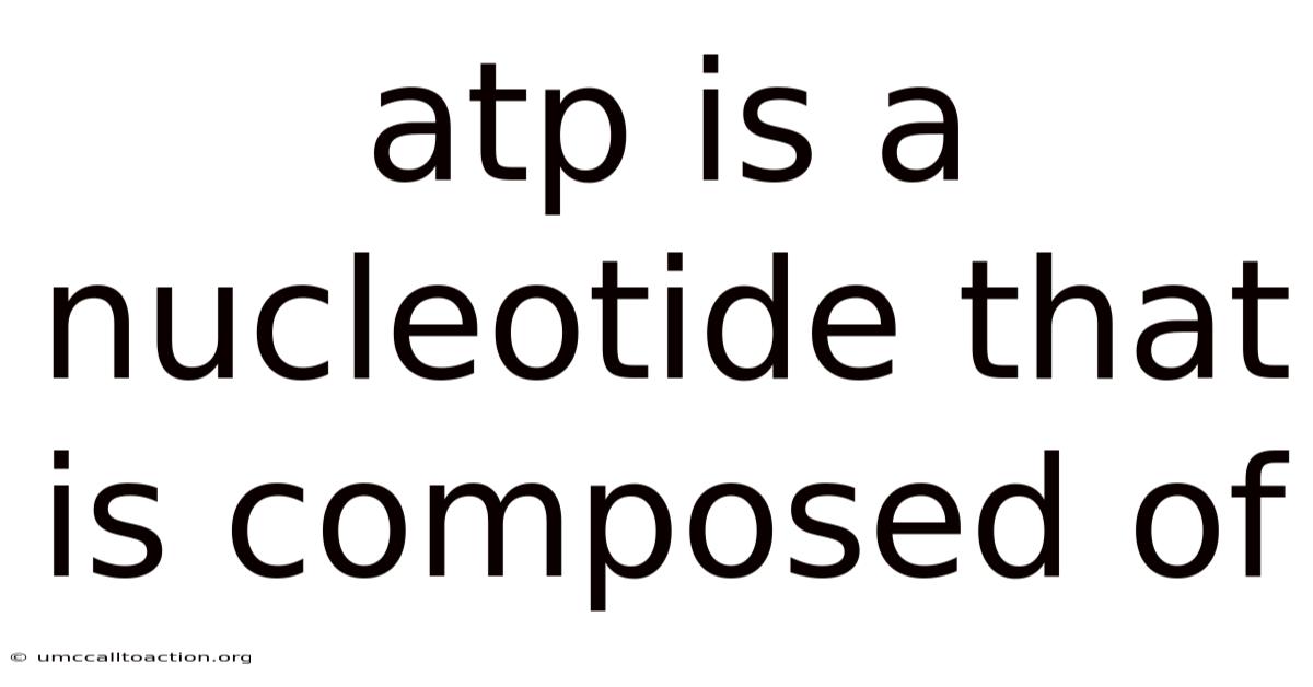 Atp Is A Nucleotide That Is Composed Of