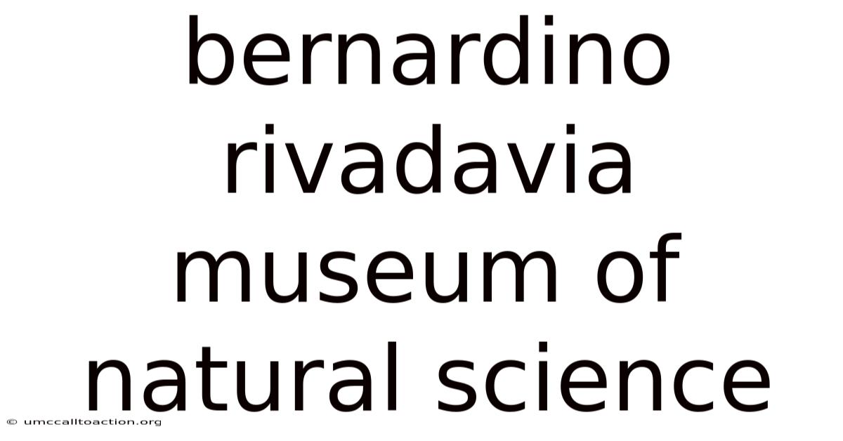 Bernardino Rivadavia Museum Of Natural Science
