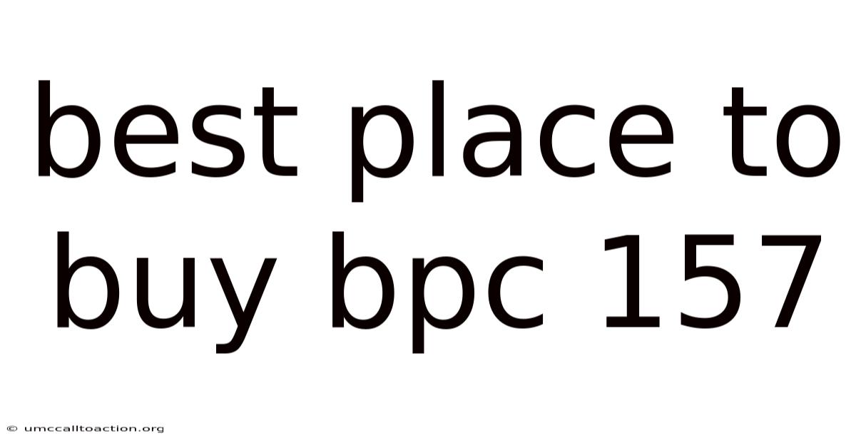 Best Place To Buy Bpc 157