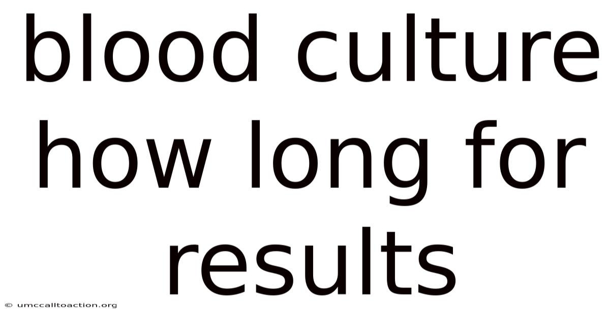 Blood Culture How Long For Results