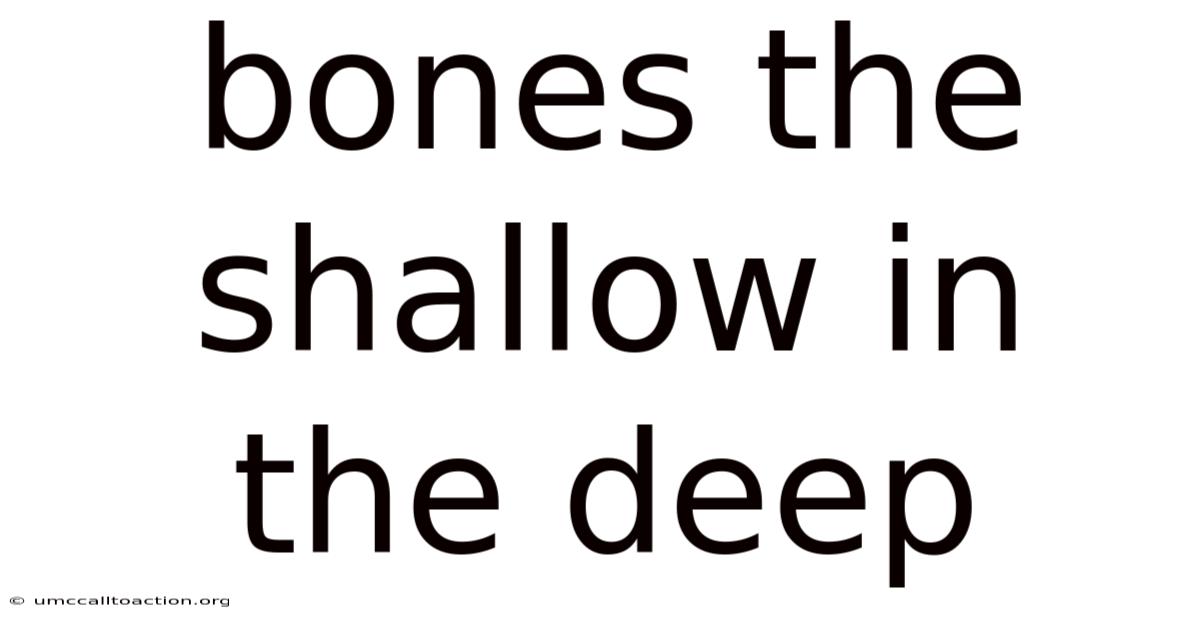 Bones The Shallow In The Deep
