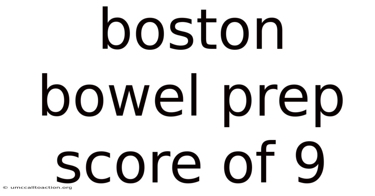 Boston Bowel Prep Score Of 9