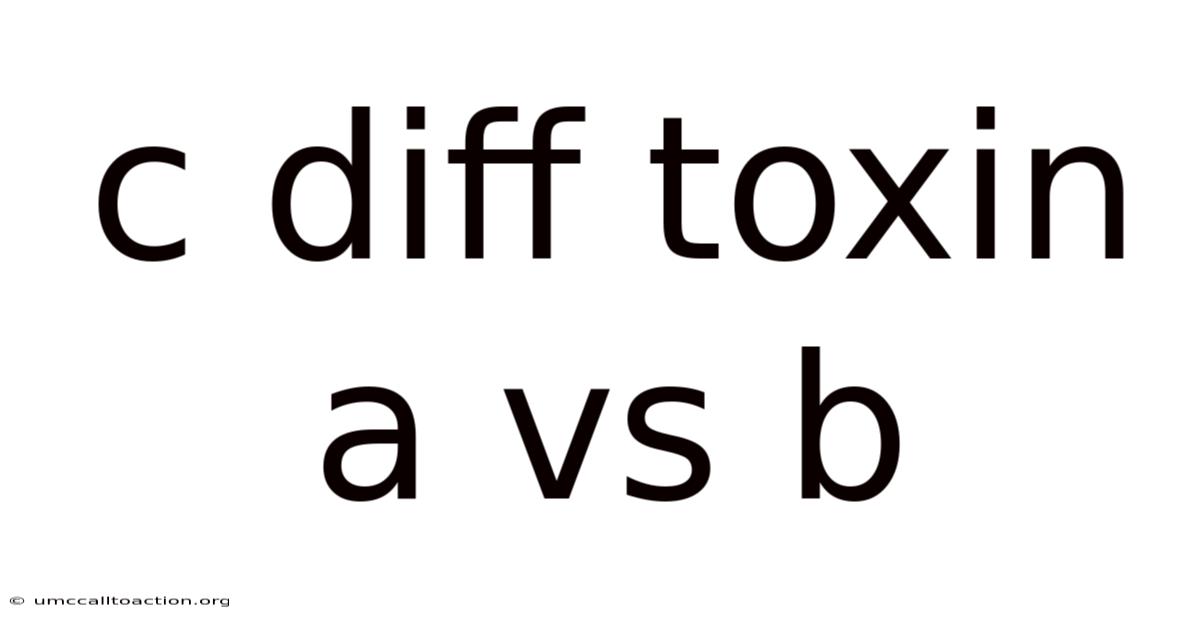 C Diff Toxin A Vs B