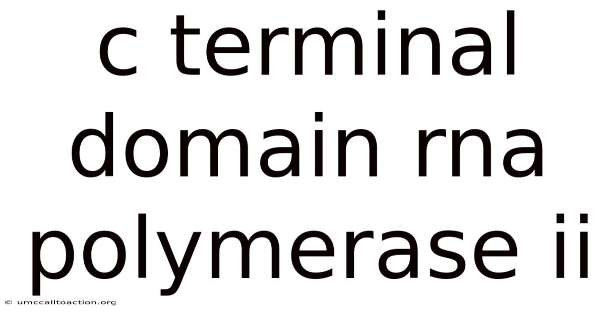 C Terminal Domain Rna Polymerase Ii
