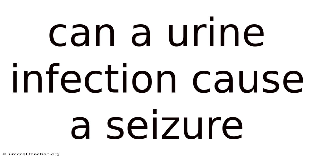 Can A Urine Infection Cause A Seizure