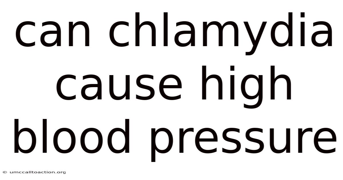 Can Chlamydia Cause High Blood Pressure