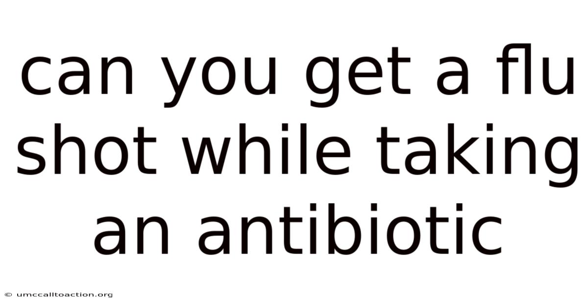 Can You Get A Flu Shot While Taking An Antibiotic