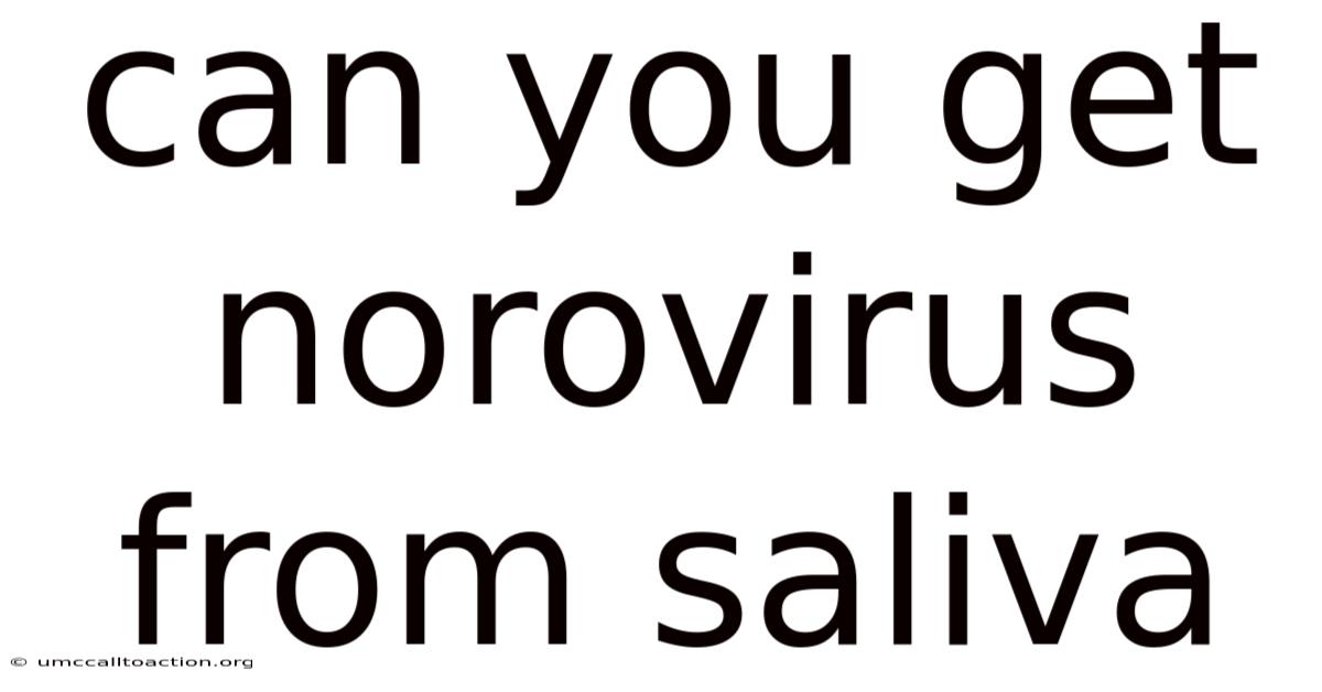 Can You Get Norovirus From Saliva
