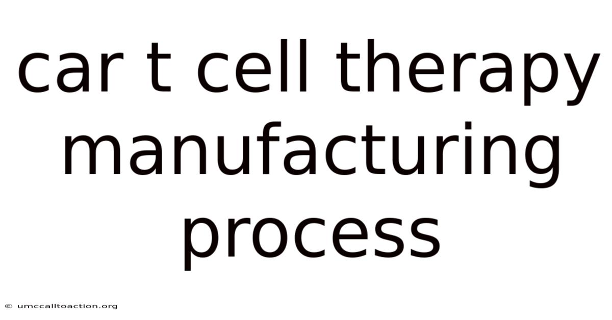 Car T Cell Therapy Manufacturing Process