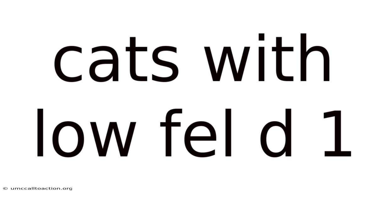 Cats With Low Fel D 1