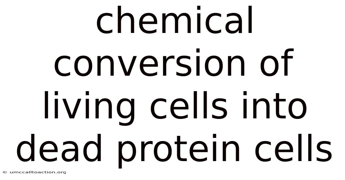 Chemical Conversion Of Living Cells Into Dead Protein Cells