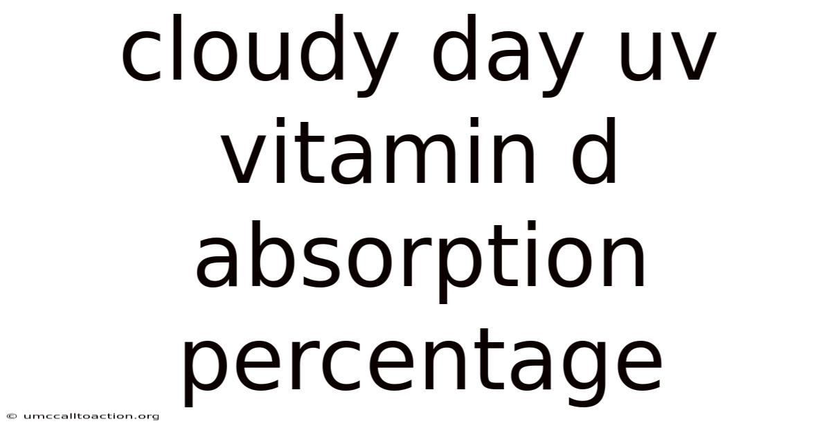 Cloudy Day Uv Vitamin D Absorption Percentage