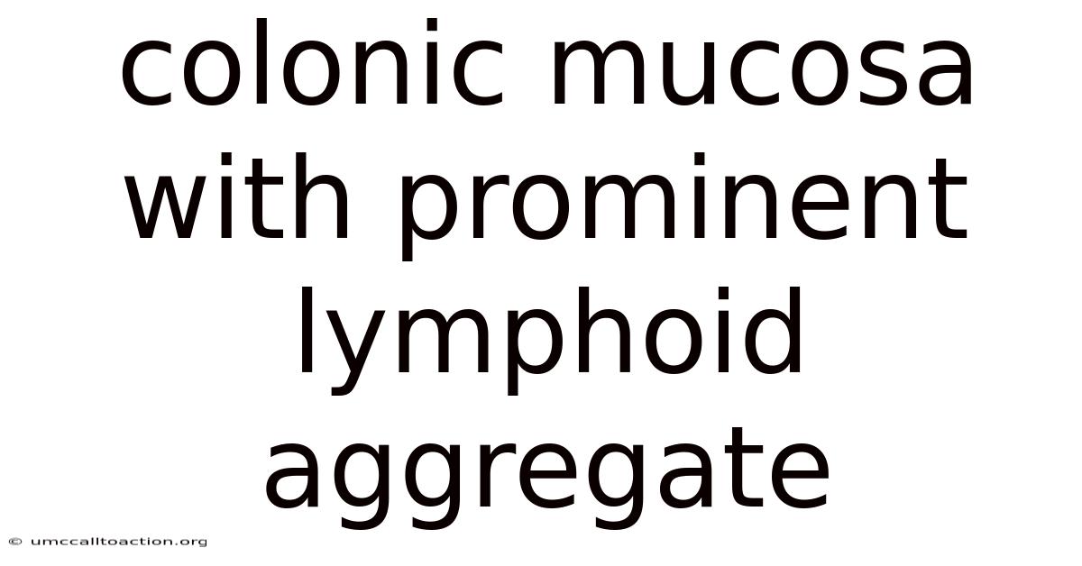 Colonic Mucosa With Prominent Lymphoid Aggregate