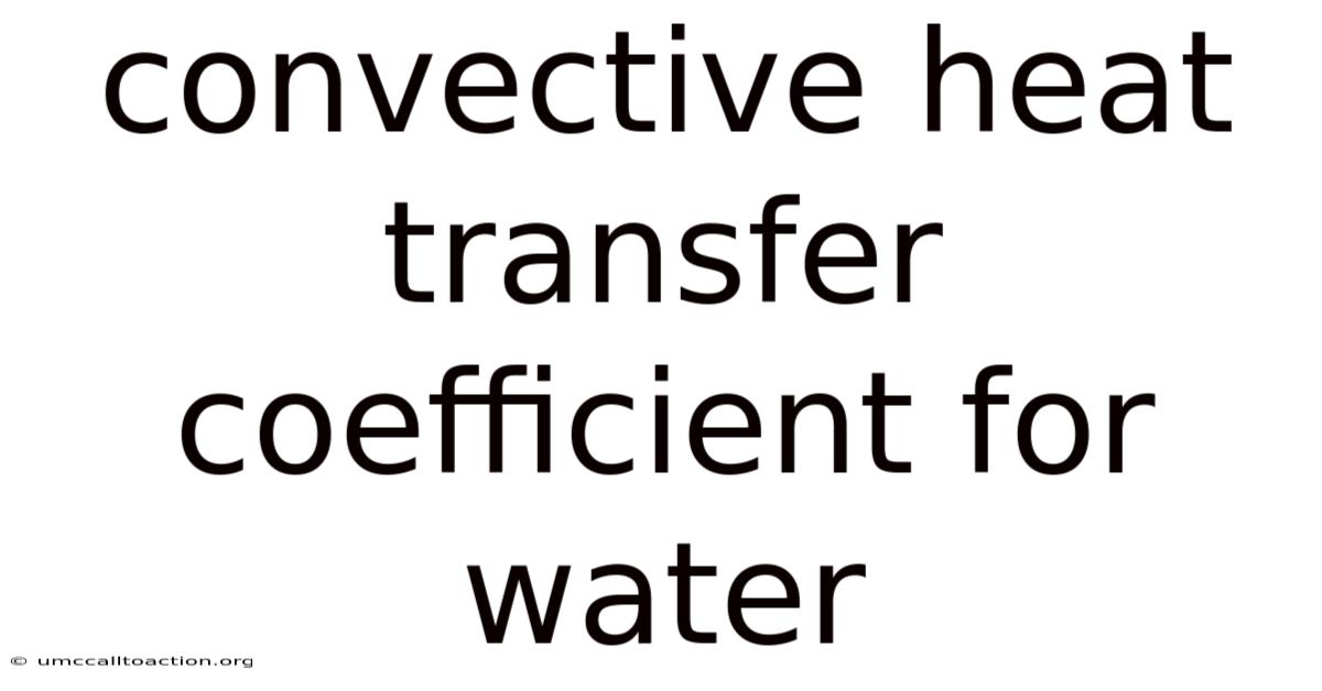 Convective Heat Transfer Coefficient For Water