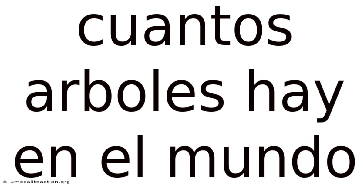 Cuantos Arboles Hay En El Mundo