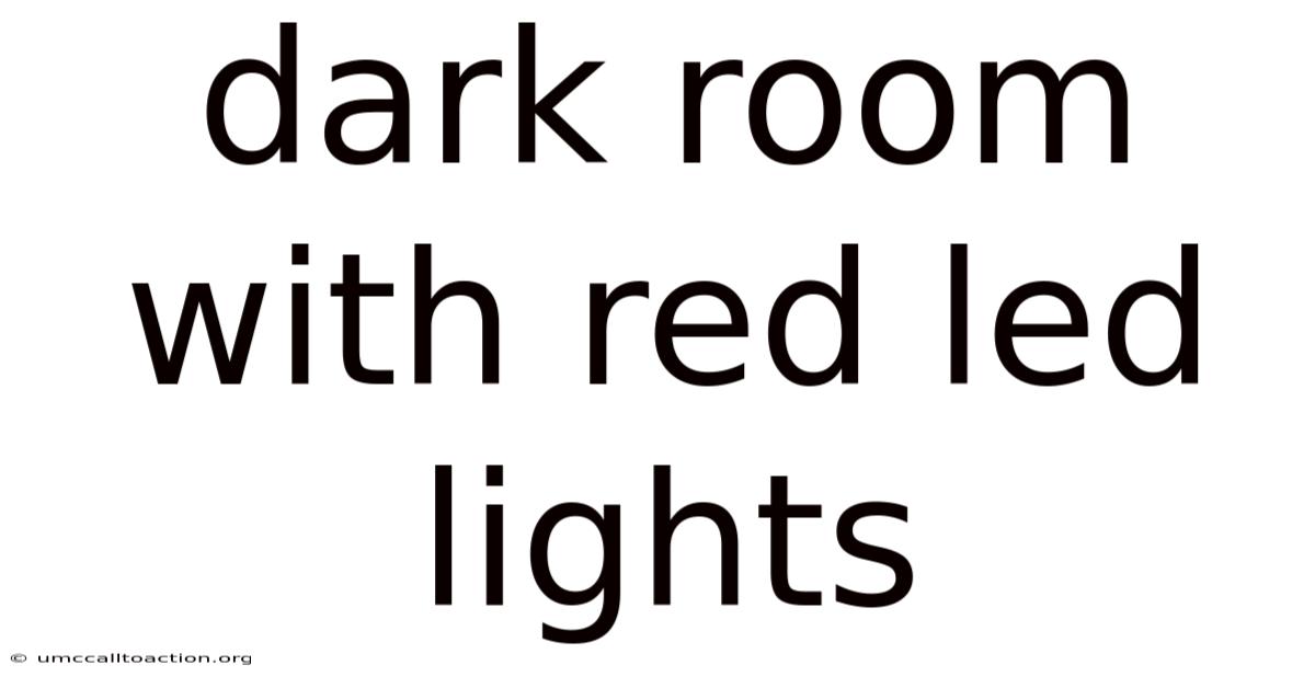 Dark Room With Red Led Lights