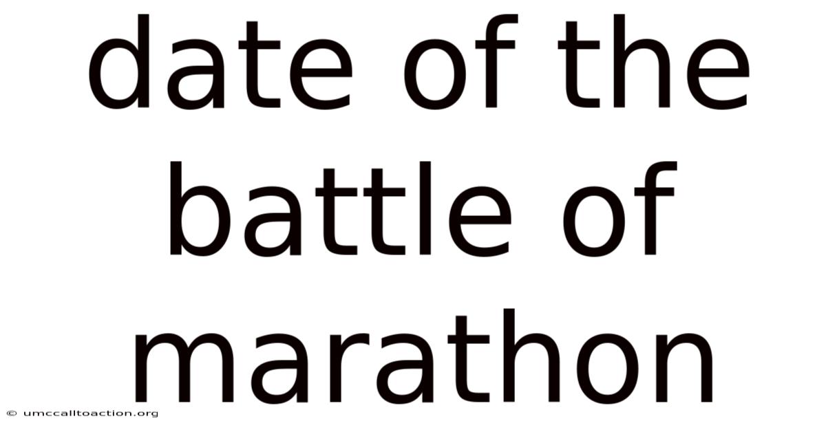 Date Of The Battle Of Marathon