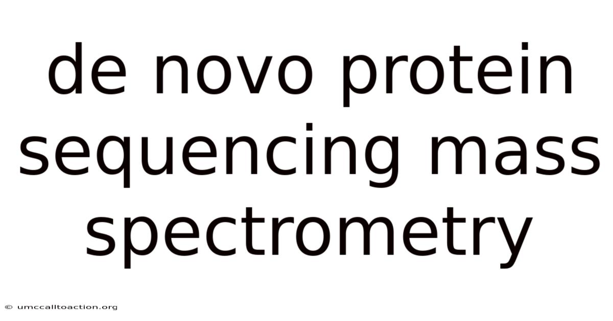 De Novo Protein Sequencing Mass Spectrometry