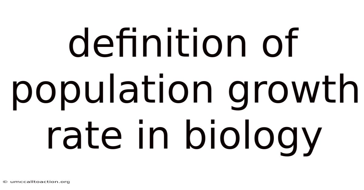 Definition Of Population Growth Rate In Biology