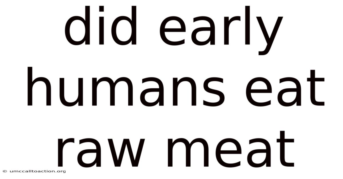 Did Early Humans Eat Raw Meat