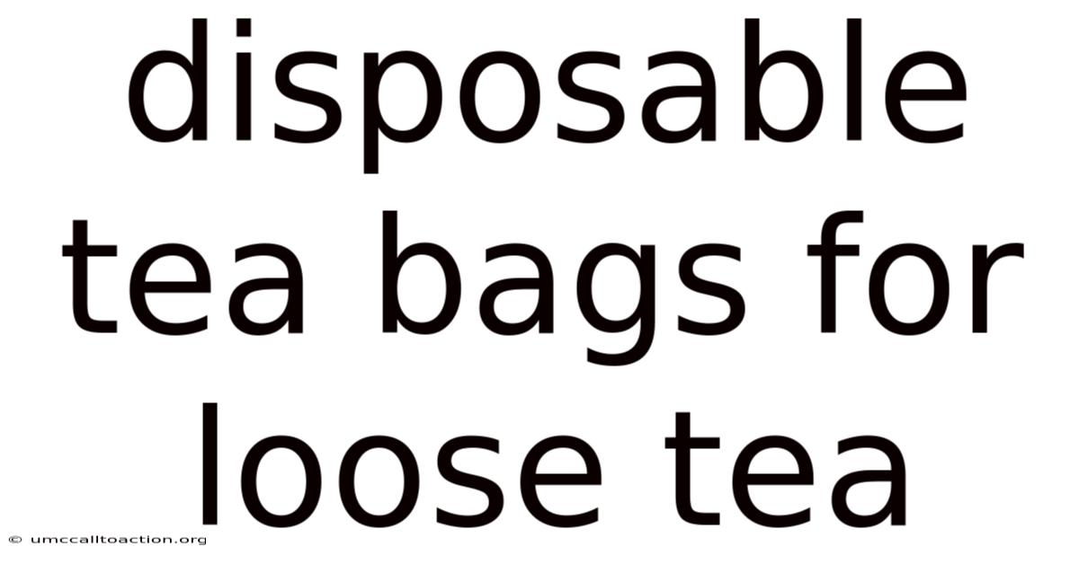 Disposable Tea Bags For Loose Tea