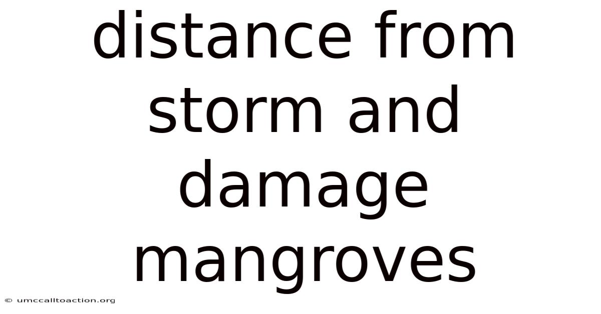 Distance From Storm And Damage Mangroves