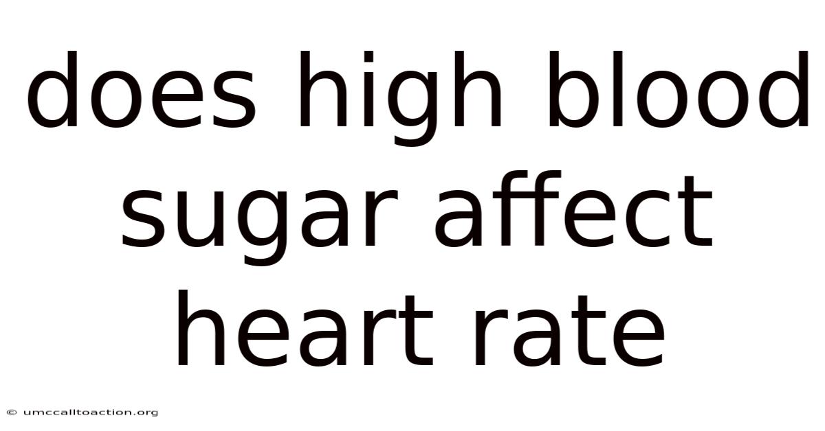 Does High Blood Sugar Affect Heart Rate