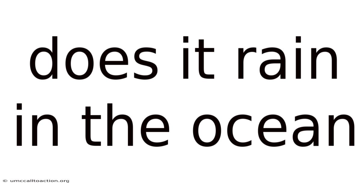 Does It Rain In The Ocean