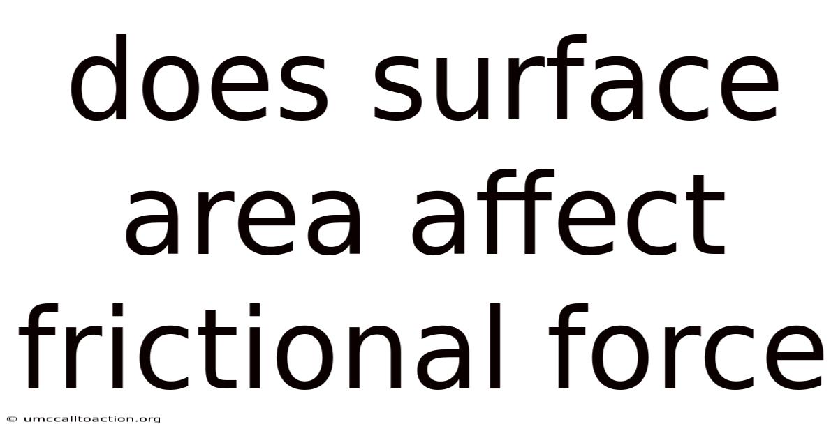 Does Surface Area Affect Frictional Force