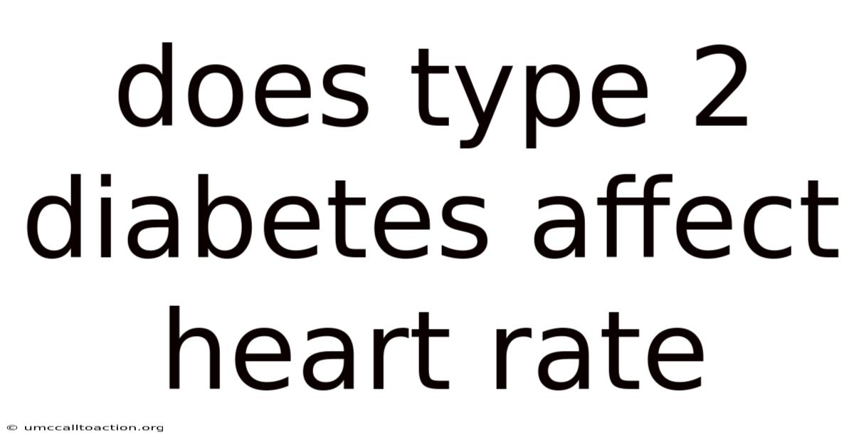 Does Type 2 Diabetes Affect Heart Rate