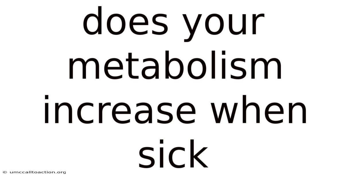 Does Your Metabolism Increase When Sick