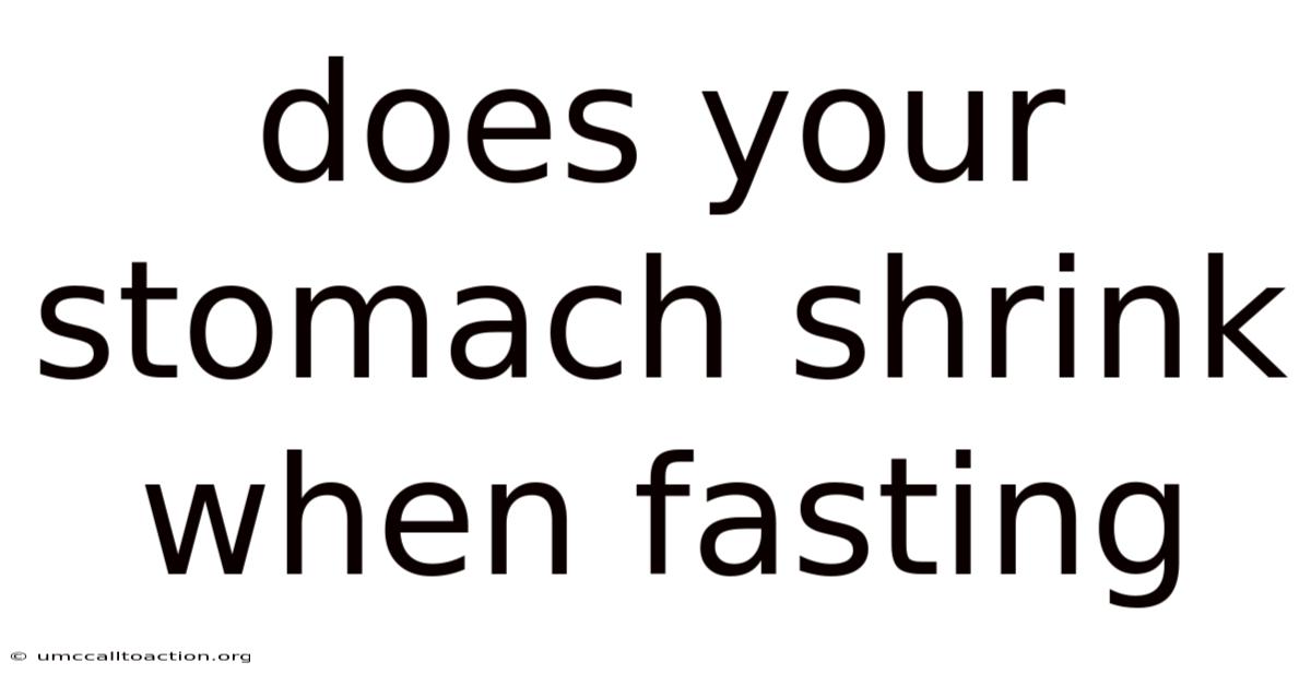 Does Your Stomach Shrink When Fasting