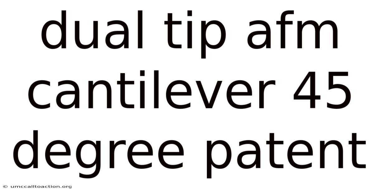 Dual Tip Afm Cantilever 45 Degree Patent