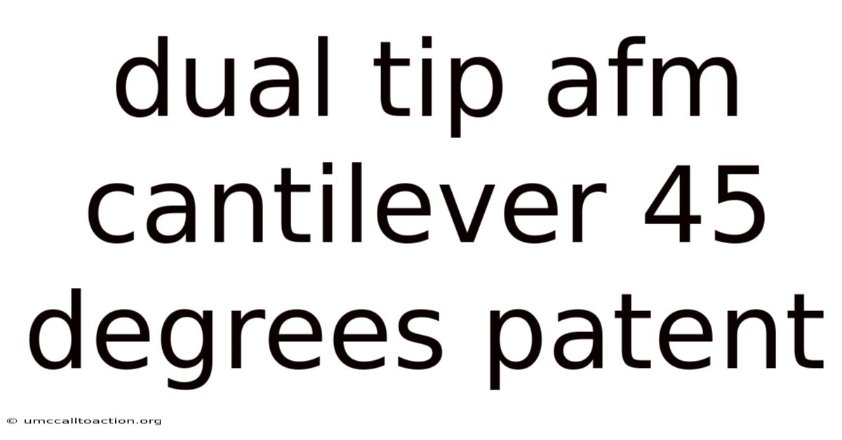 Dual Tip Afm Cantilever 45 Degrees Patent