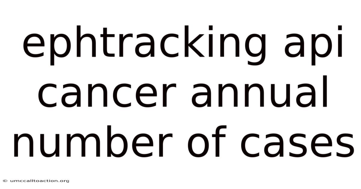 Ephtracking Api Cancer Annual Number Of Cases