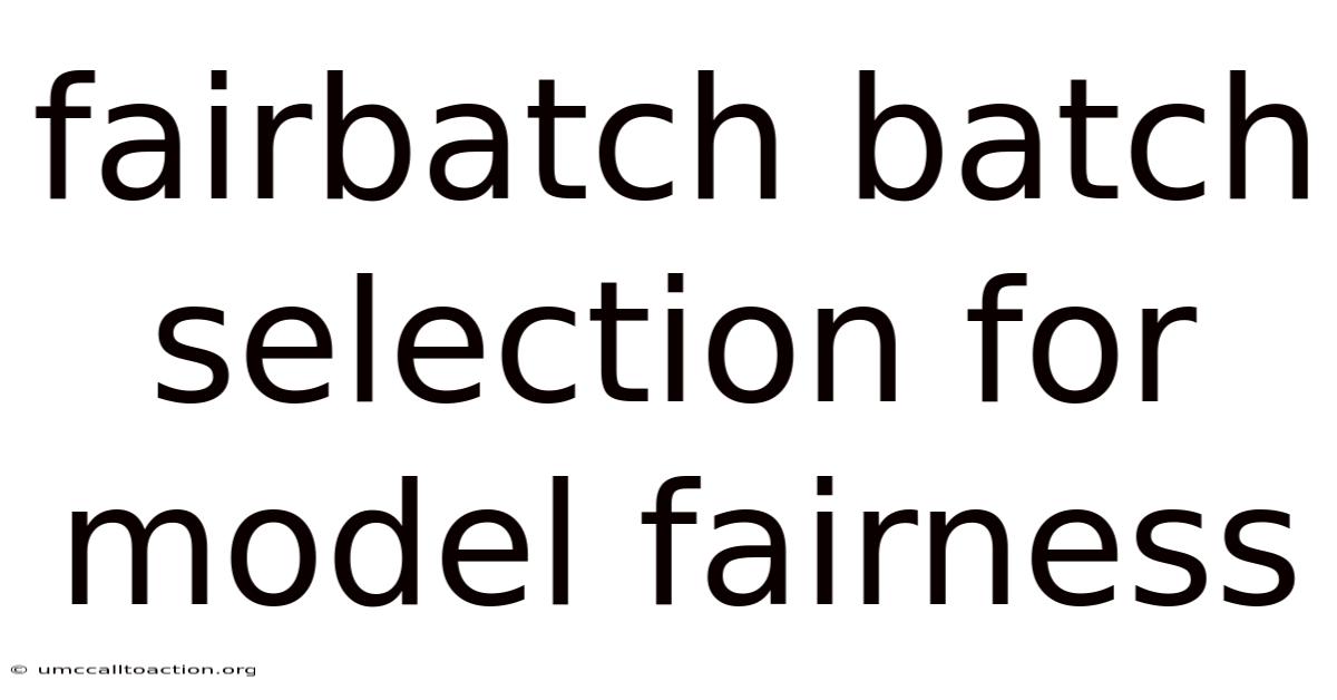 Fairbatch Batch Selection For Model Fairness